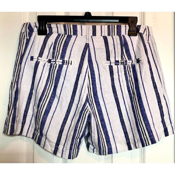 OLD NAVY - NWOT - L Sz 6 Blue Striped Linen Blend Shorts. So Cute! - Picture 11 of 11